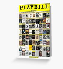 Broadway Playbill Collage Greeting Card