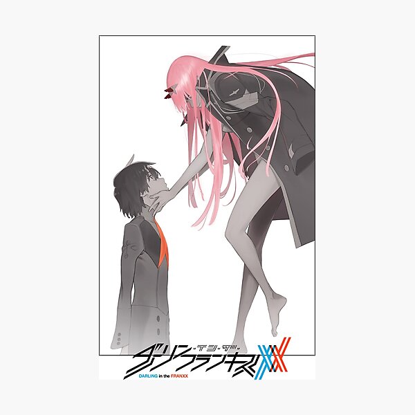 Darling in the Franxx Hiro and Zero Two logo Photographic Print