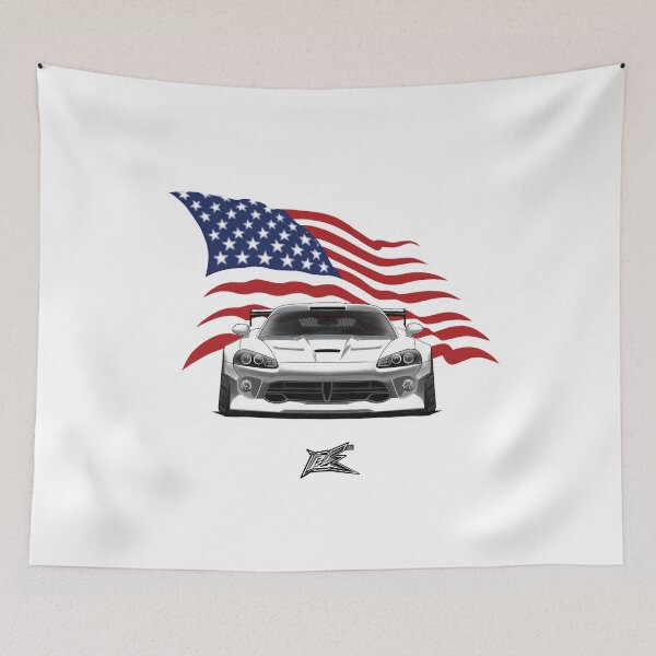 Item preview, patriotic american flag american v10 sportscar green  designed and sold by NaquashM.