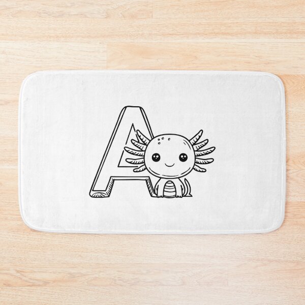 Item preview, an Axolotl Beside the Modern Letter A designed and sold by rasagamastore.