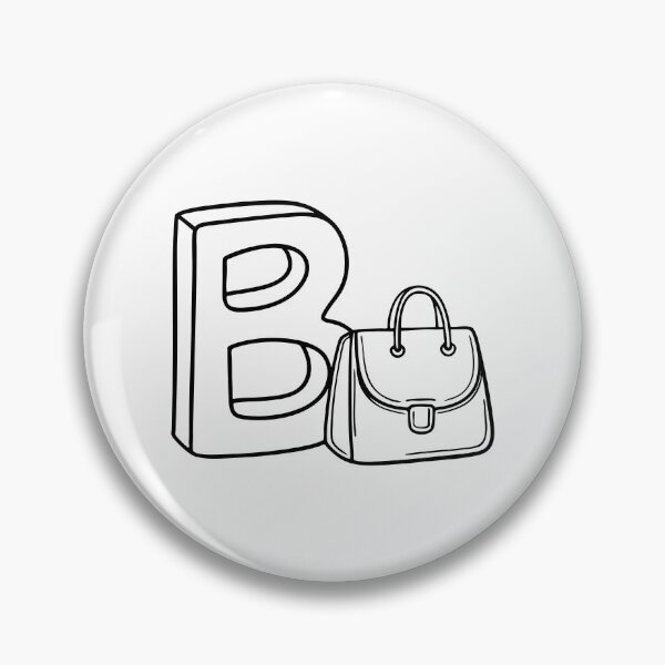 Item preview, An Illustration of Letter B Beside a Bag designed and sold by rasagamastore.