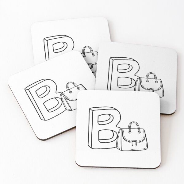 Item preview, An Illustration of Letter B Beside a Bag designed and sold by rasagamastore.