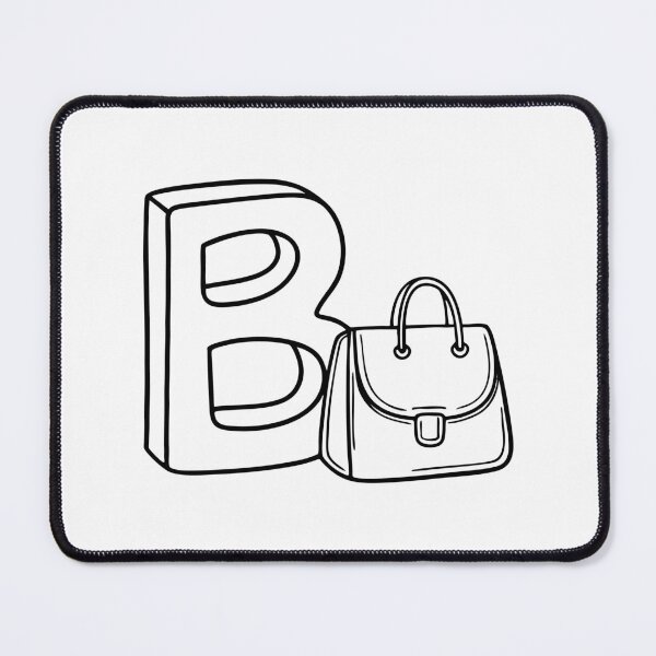 Item preview, An Illustration of Letter B Beside a Bag designed and sold by rasagamastore.