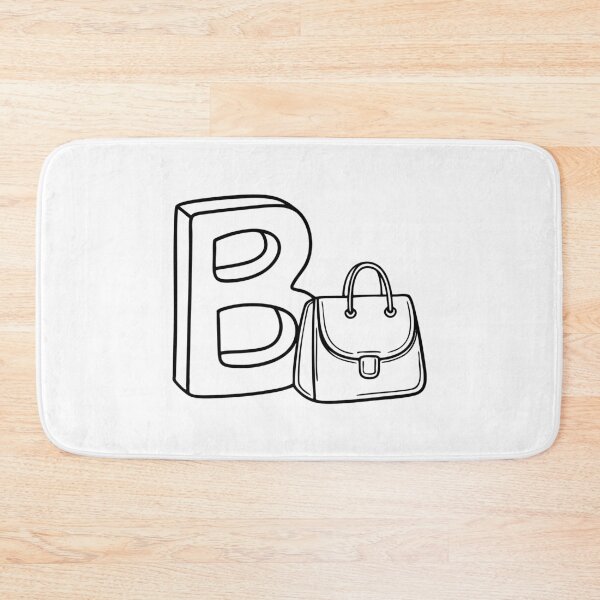 Item preview, An Illustration of Letter B Beside a Bag designed and sold by rasagamastore.