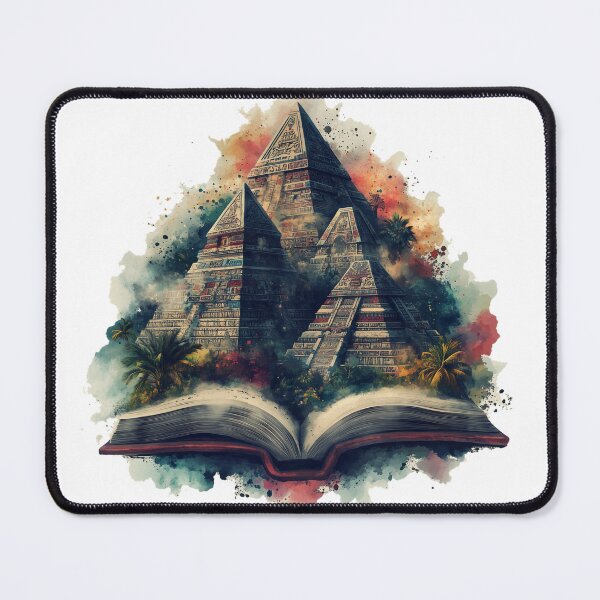 Item preview, Ancient Pyramids In The Jungle- Fantasy Art Print designed and sold by AiHead.