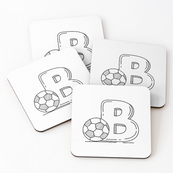 Item preview, An Illustration of a Soccer Ball Beside Letter B designed and sold by rasagamastore.
