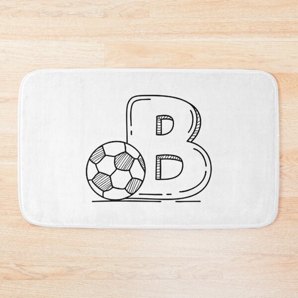 Item preview, An Illustration of a Soccer Ball Beside Letter B designed and sold by rasagamastore.