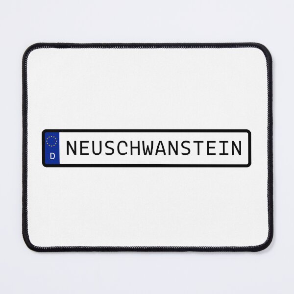 Item preview, Neuschwanstein Castle Germany EU Number Plate designed and sold by PatchMerch.