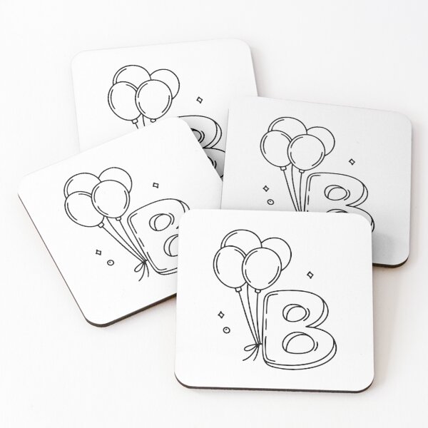 Item preview, An Illustration of Balloons Beside Letter B designed and sold by rasagamastore.