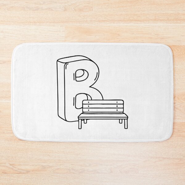 Item preview, An Illustration of a Bench Beside Letter B designed and sold by rasagamastore.