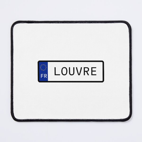 Item preview, Louvre France EU Number Plate designed and sold by PatchMerch.