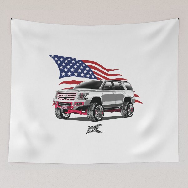 Item preview, patriotic american flag chevy tahoe designed and sold by NaquashM.