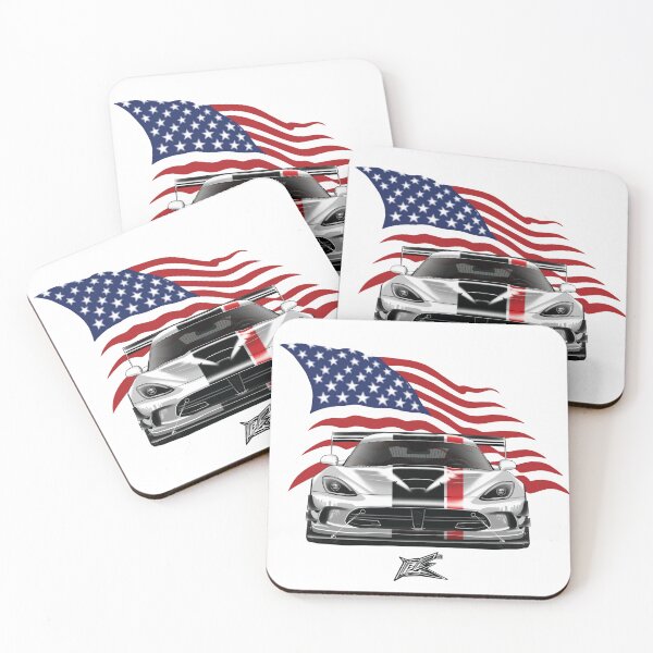 Item preview, patriotic american flag american v10 sportscar designed and sold by NaquashM.