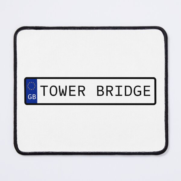 Item preview, Tower Bridge United Kingdom Number Plate designed and sold by PatchMerch.