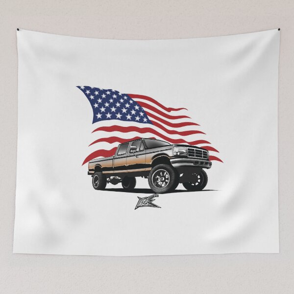 Item preview, patriotic american flag ford f250 ranger obs truck designed and sold by NaquashM.