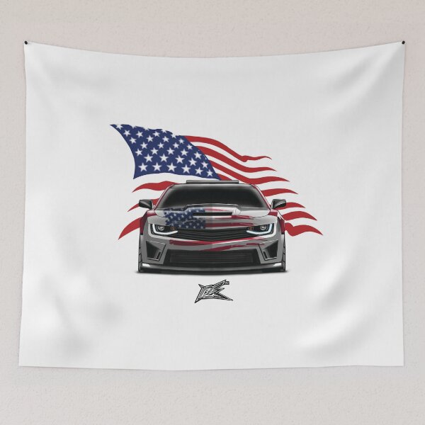 Item preview, patriotic american flag camaro ss v8  designed and sold by NaquashM.