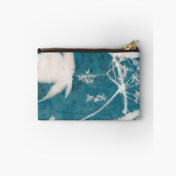 Item preview, Leaves and Fern Botanical Cyanolumen designed and sold by Katherine Edwards Art.