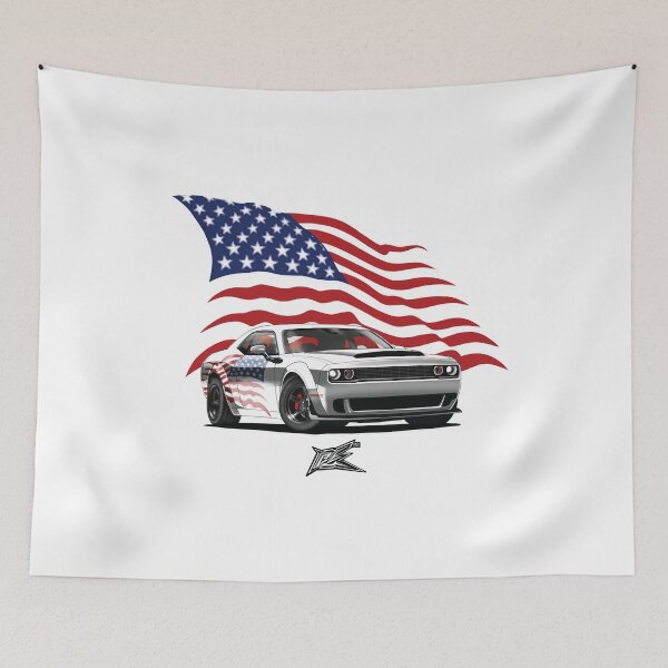 Item preview, patriotic american flag wide american muscle car coupe  designed and sold by NaquashM.