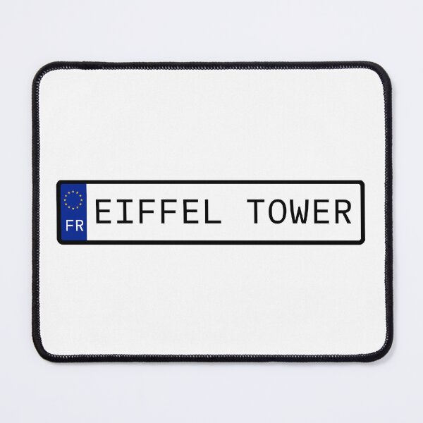 Item preview, Eiffel Tower France Number Plate designed and sold by PatchMerch.