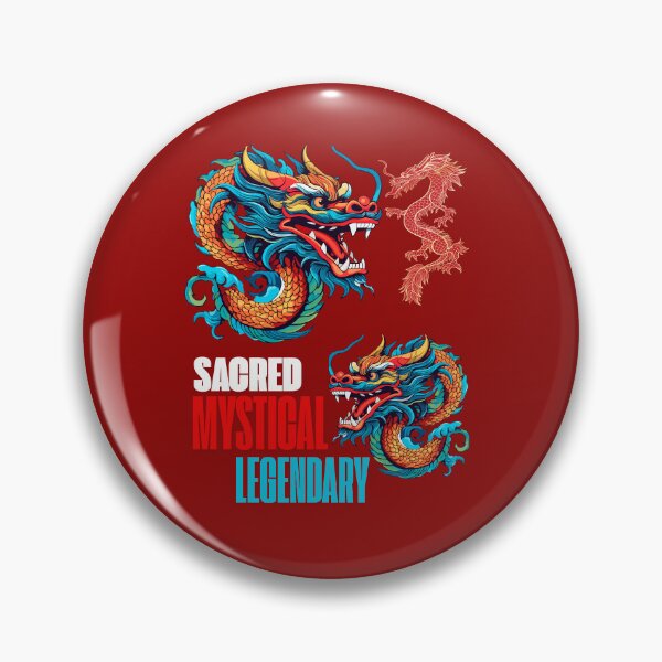 Item preview, Colorful dragon illustration with "Sacred," "Mystical," "Legendary" text elements. designed and sold by PholPol1959.