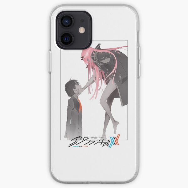 Darling in the Franxx Hiro and Zero Two logo iPhone Soft Case