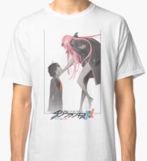 Darling in the Franxx Hiro and Zero Two logo Classic T-Shirt