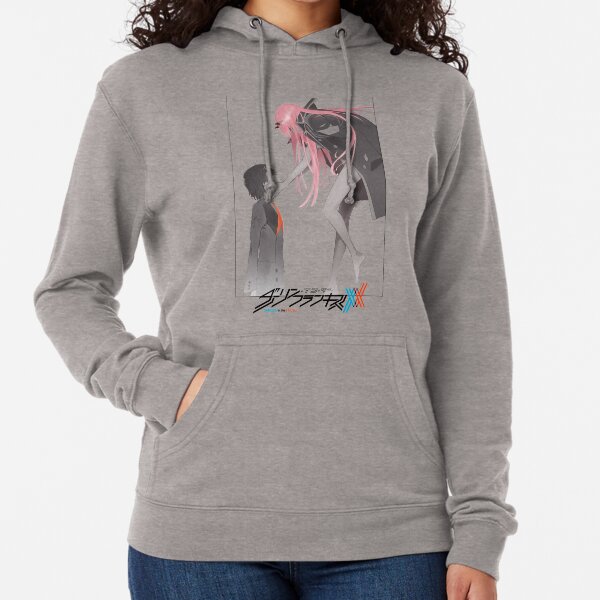 Darling in the Franxx Hiro and Zero Two logo Lightweight Hoodie