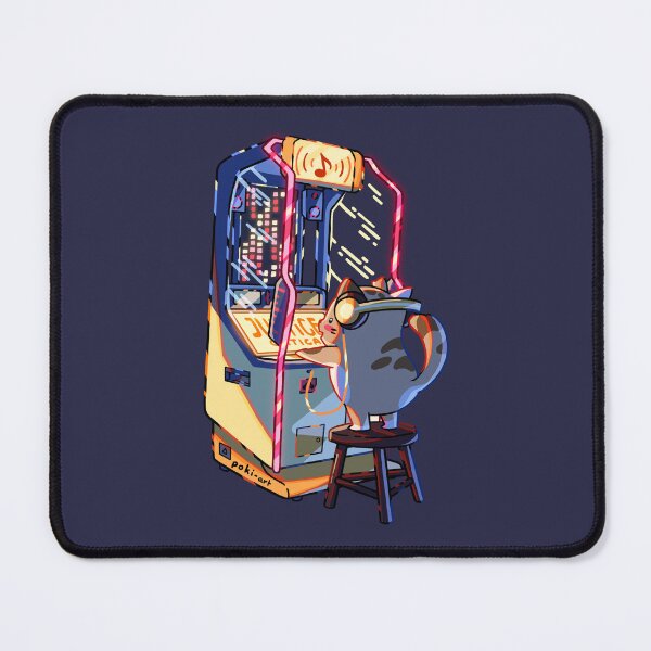 Item preview, cute cat playing japanese music arcade game - night version designed and sold by poki-art.