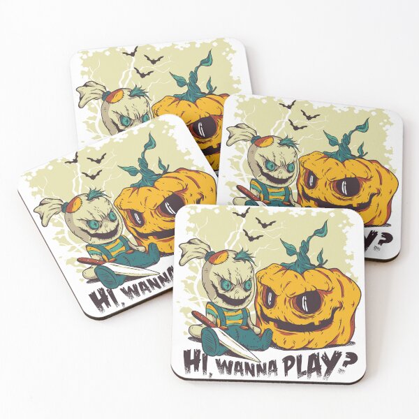 Item preview, Evil Doll & Pumpkin Plotting | 'Hi Wanna Play?'  designed and sold by TurtleDojo.