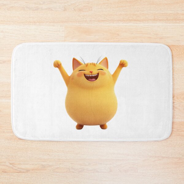 Item preview, Cheerful Yellow Cartoon Cat designed and sold by IllustrifyArts.