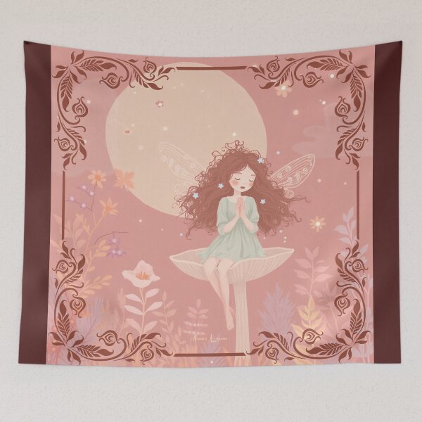 Item preview, Enchanted Fairy Among Blooming Flowers designed and sold by AmuraLumina.