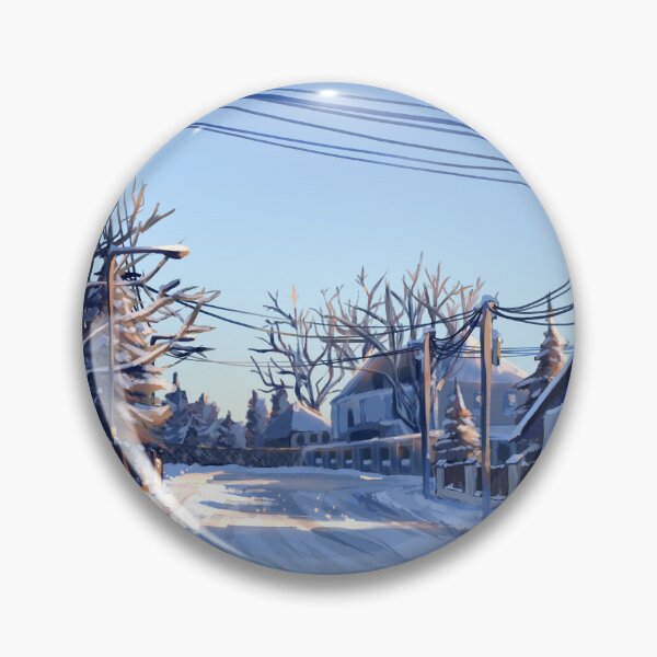 Item preview, suburban winter morning designed and sold by poki-art.