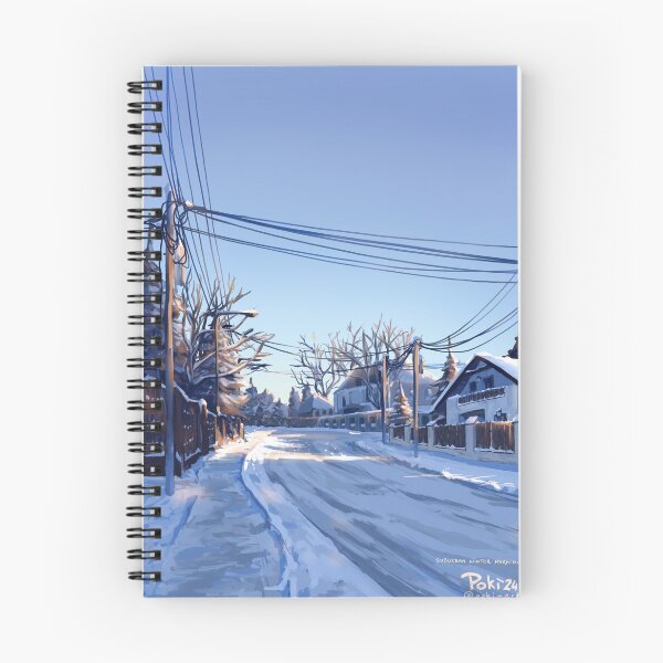 Item preview, suburban winter morning designed and sold by poki-art.