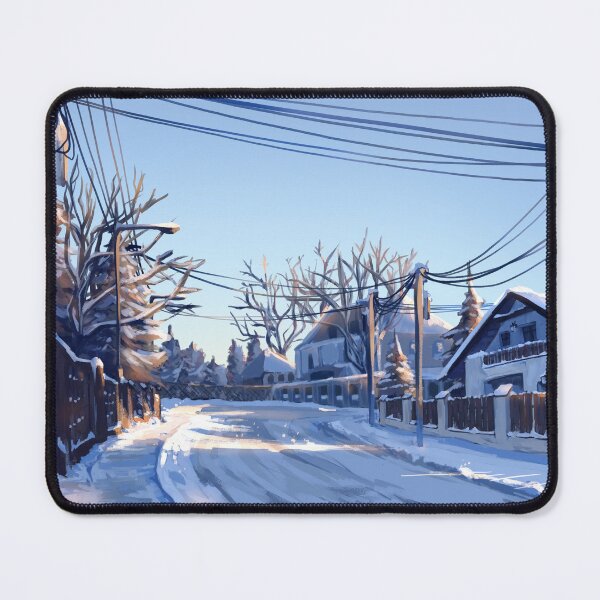 Item preview, suburban winter morning designed and sold by poki-art.