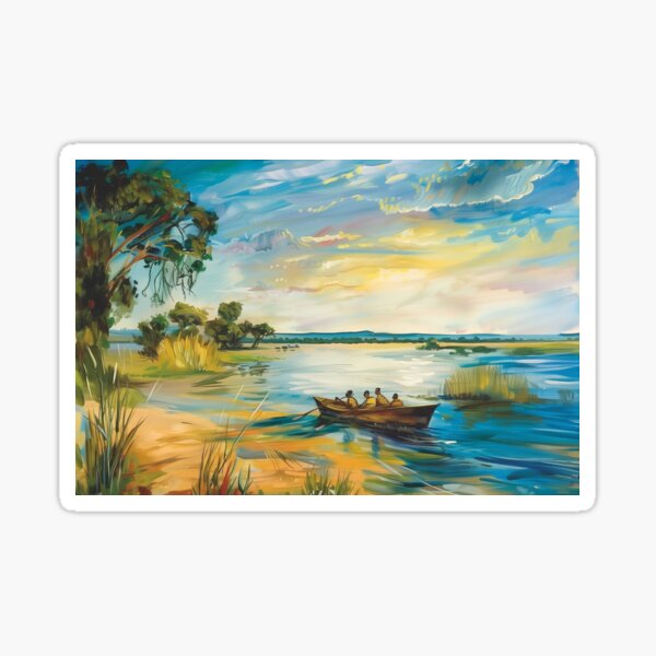 Vista previa del artículo con la obra «Río Chobe», diseñado y vendido por KootenayDesigns.
