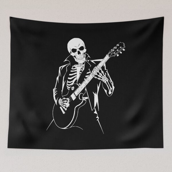 Item preview, HORROR SKELETON PLAYING ELECTRIC GUITAR designed and sold by Mclickster.
