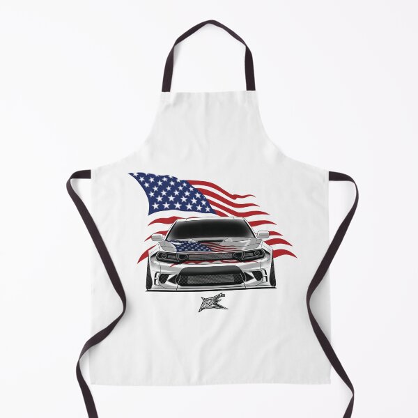 Item preview, patriotic american flag stanced american muscle car sedan front designed and sold by NaquashM.