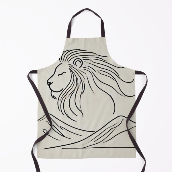 Item preview, Majestic Lion in Minimalist Line Art with Mountain Landscape designed and sold by thoratsdesign.