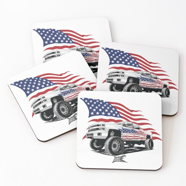 Item preview, patriotic american flag american v8 lifted truck designed and sold by NaquashM.