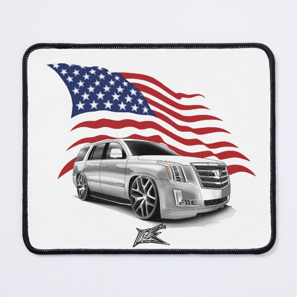 Item preview, patriotic american flag low escalade white  designed and sold by NaquashM.