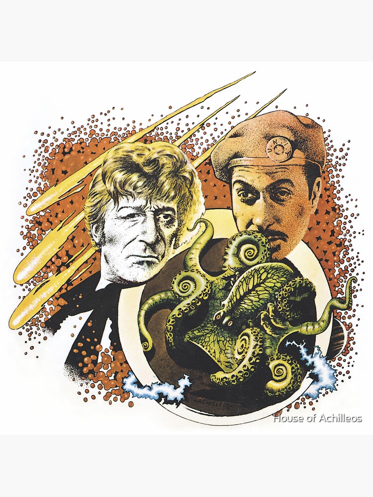 Thumbnail 3 of 3, Sticker, The 3rd Doctor and the Auton Invasion designed and sold by HseAchilleos.