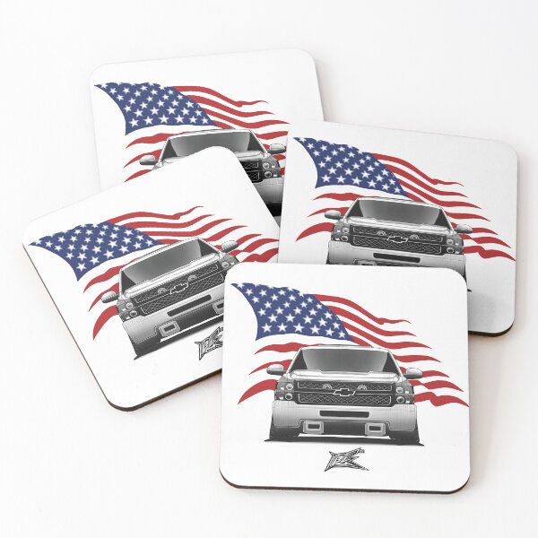 Item preview, patriotic american flag american v8 chevy drift truck designed and sold by NaquashM.