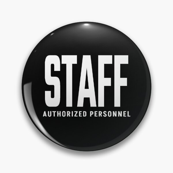 Item preview, STAFF Only (white) | Authorized Personnel | Black and White Minimalist Design | Company Uniform designed and sold by Thadashi.