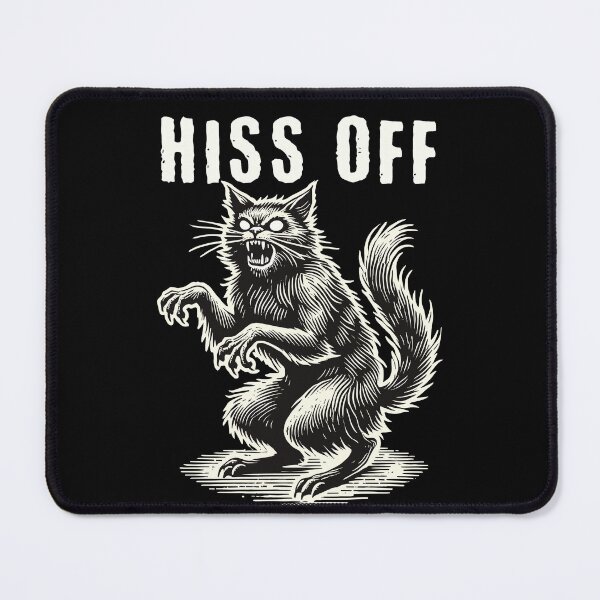 Item preview, Hiss Off Angry Cat Humor Halloween designed and sold by LuminOrb.
