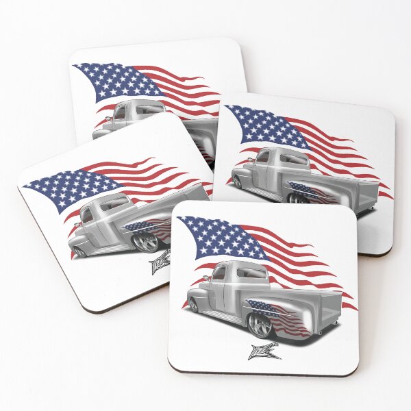 Item preview, patriotic american flag ford f100  designed and sold by NaquashM.