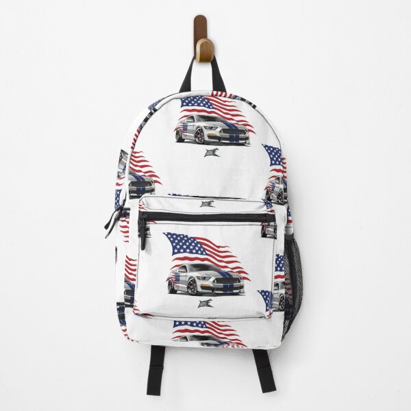 Item preview, patriotic american flag ford mustang gt350r silver  designed and sold by NaquashM.