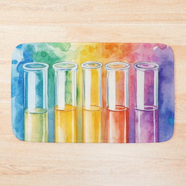 Item preview, Colorful 5 Watercolor Science-Chemistry Test Tubes  designed and sold by GrinGalore.
