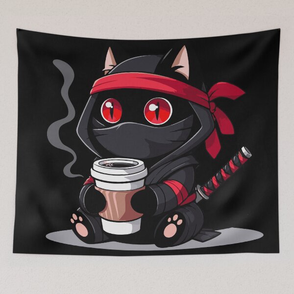 Item preview, cat coffee sticker designed and sold by Me-design34.
