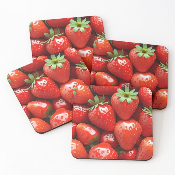 Item preview, Glossy Fresh Strawberries in Close-Up designed and sold by ArtComixHaven.
