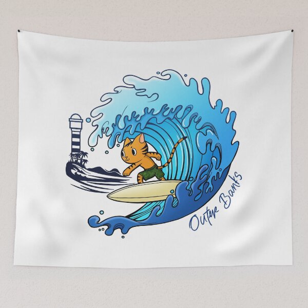 Item preview, A surfing cat designed and sold by CMS-design.